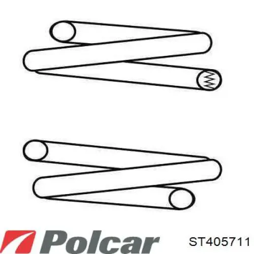 Пружина передня Polcar ST405711 ціна, від 20.29 USD