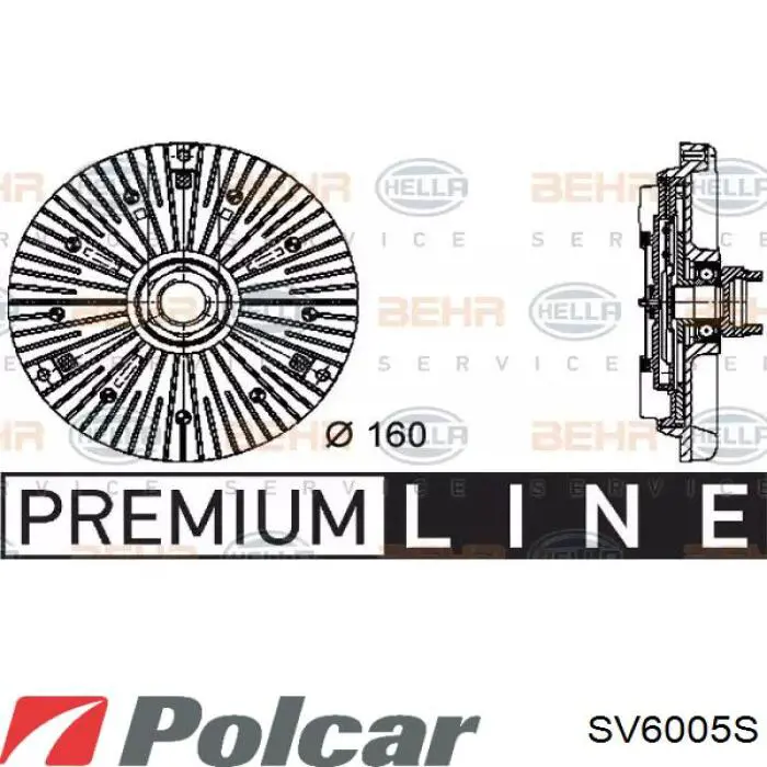 Купити SV6005S Polcar Муфта вязкостная системи охолодження