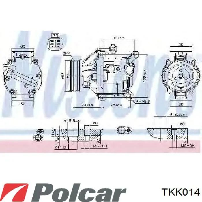 Купити TKK014 Polcar Компресор кліматичної установки