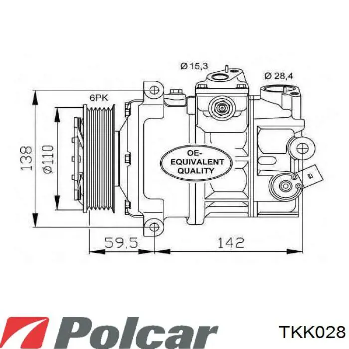 Диск муфти компресора кондиціонера TKK028 Polcar
