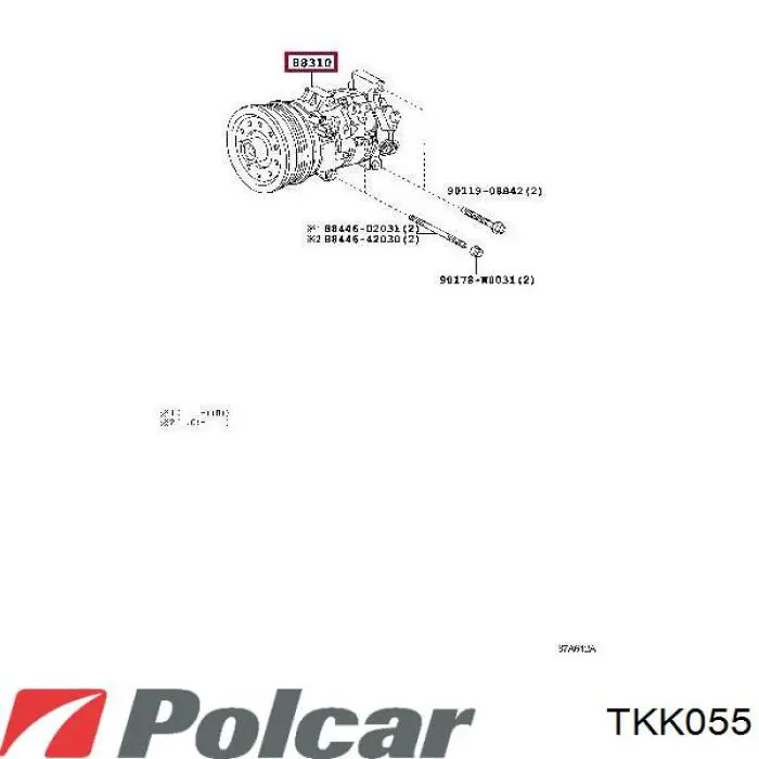 Компресор системи кондиціювання Toyota 883100F020 ціна, від 329.28 USD