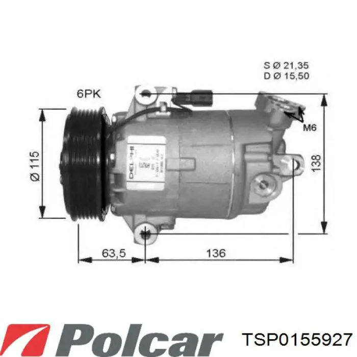 TSP0155927 Polcar компресор кондиціонера