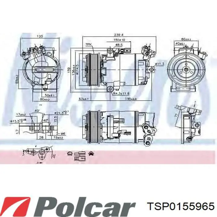 Компресор кондиціонера TSP0155965 Polcar