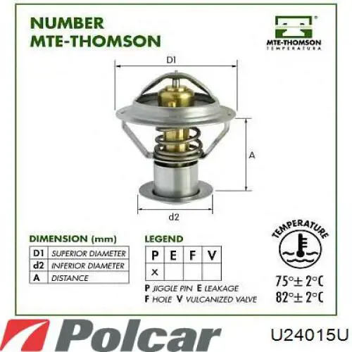 Купити U24015U Polcar Термостат в корпусі