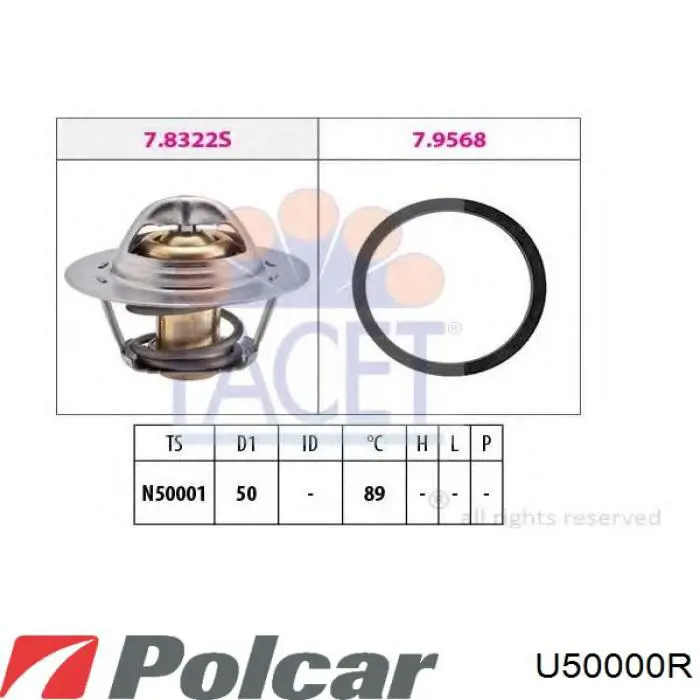 Автомобільний термостат Polcar U50000R ціна, від 6.64 USD