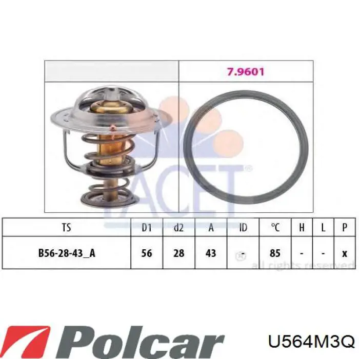 Купити MD328070 Chrysler Термостат в корпусі