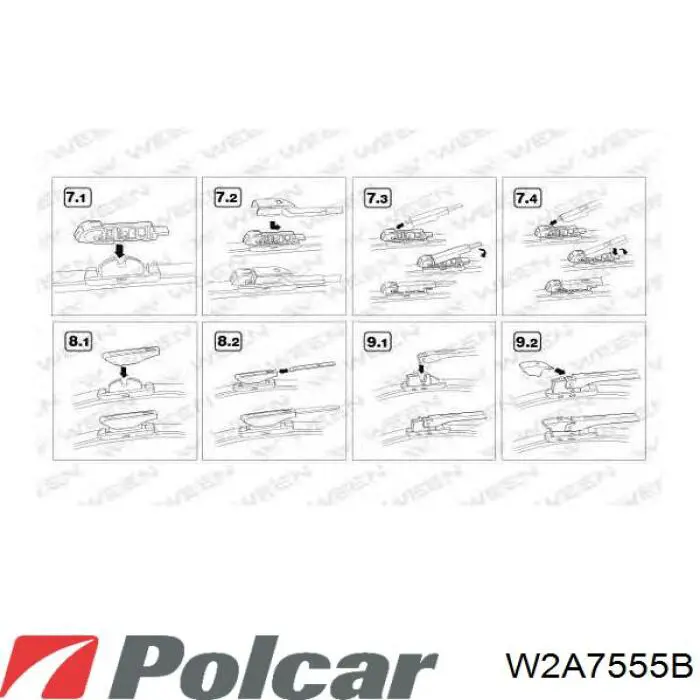 Щітки склоочисника W2A7555B Polcar