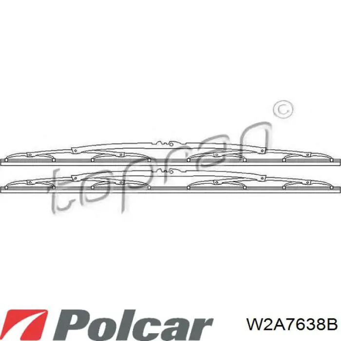 Купити W2A7638B Polcar Щітка-двірник лобового скла, водійська