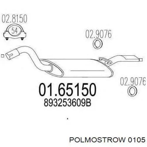 Вихлопна труба Asmet 04021 ціна, від 51.84 USD