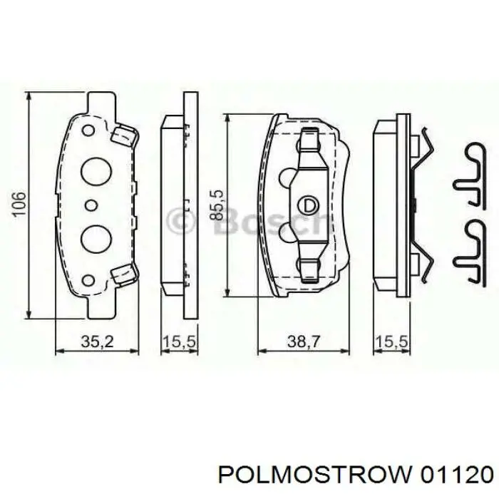 Купити 01120 Polmostrow Глушник вихлопних газів кінцевий