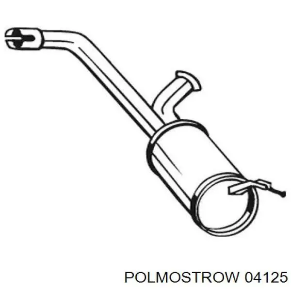 04125 Polmostrow глушник, центральна частина