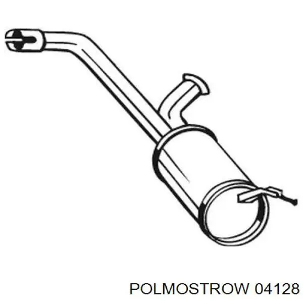 04128 Polmostrow глушник, задня частина