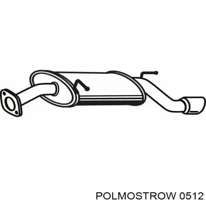 FP1141G34 Polmostrow глушник, задня частина