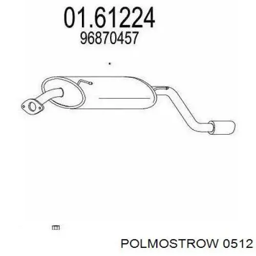 Глушник, задня частина 512 Polmostrow
