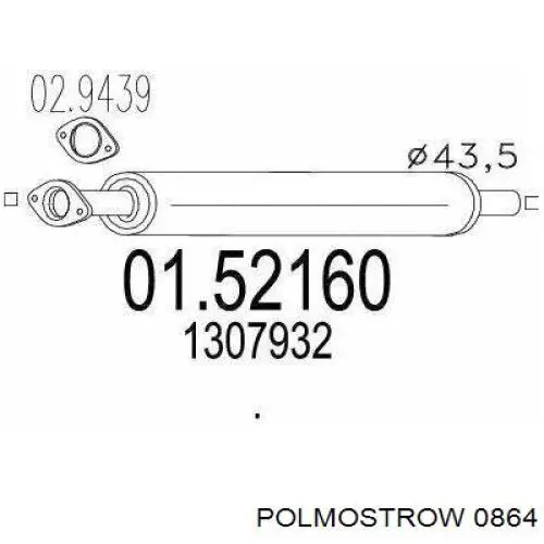 Глушник, передня частина 0864 Polmostrow