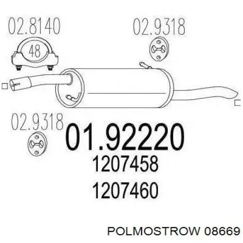 Глушник, задня частина 08669 Polmostrow