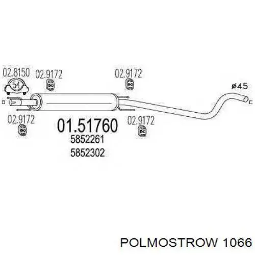 Глушник Polmostrow 1066 ціна, від 45.15 USD