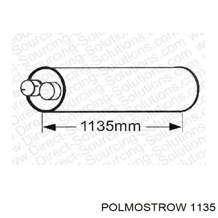Купити 1135 Polmostrow Труба приймальна (штани) глушника, передня