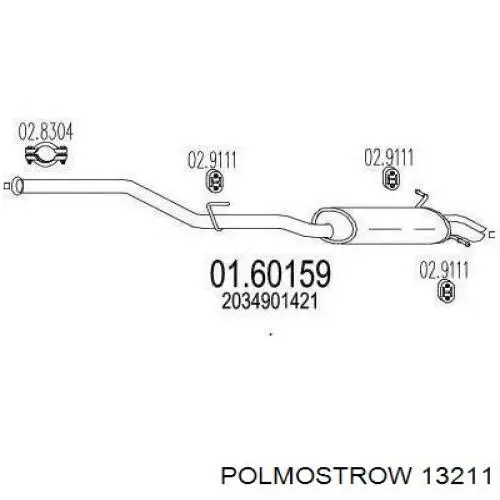 Вихлопна труба Polmostrow 13211 ціна, від 58.67 USD