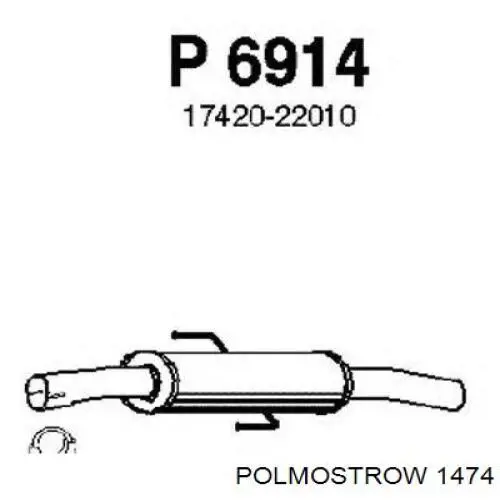 1474 Polmostrow Глушилка задня