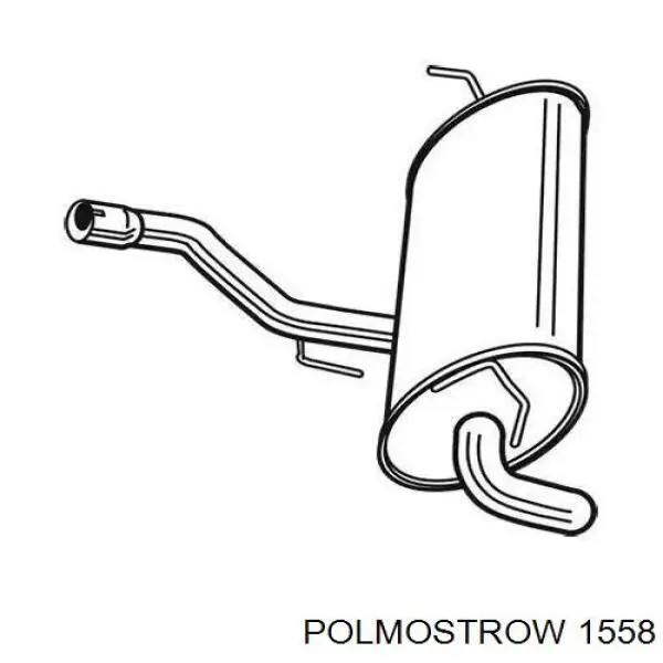 Купити 1558 Polmostrow Глушник вихлопних газів кінцевий