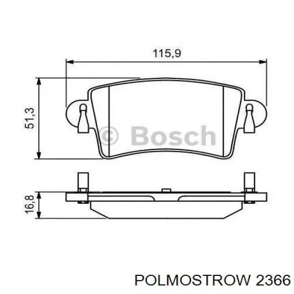 2366 Polmostrow Глушилка задня