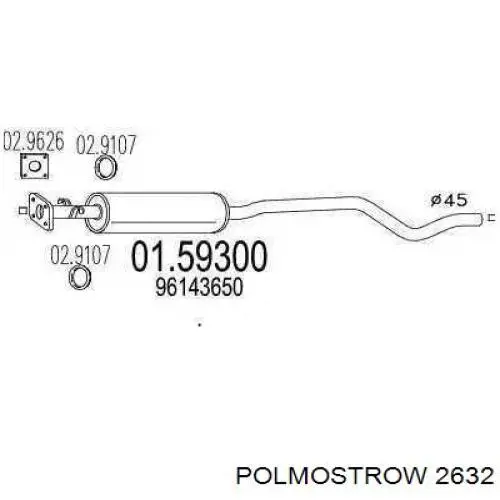 Вихлопна труба Polmostrow 2632 ціна, від 39.77 USD