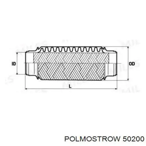 Гофра глушника 50200 Polmostrow