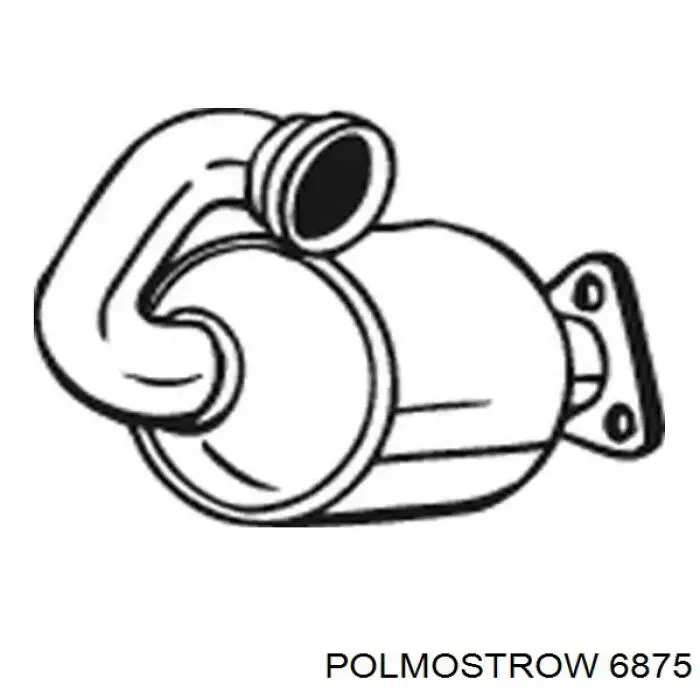 6875 Polmostrow Труба приймальна (штани) глушника, передня