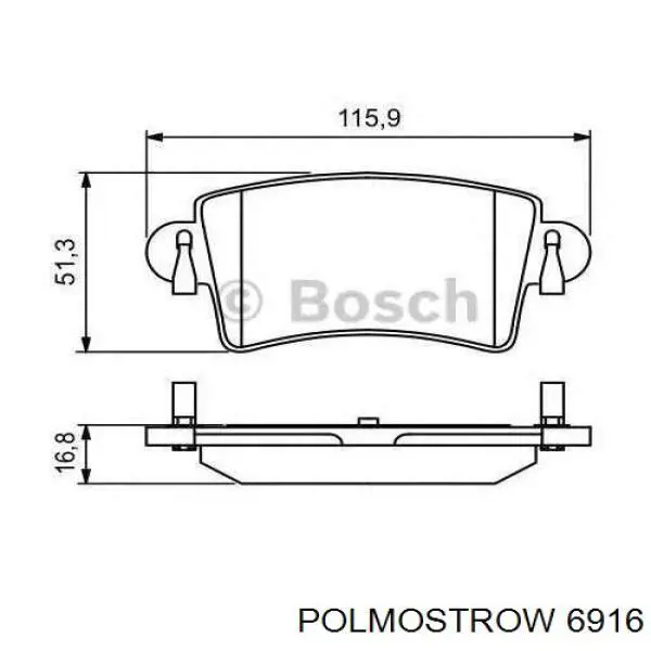 6916 Polmostrow Глушник, середня і задня частина