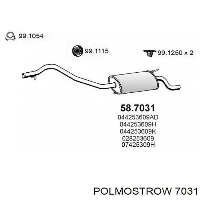 Купити 7031 Polmostrow Вихлоп