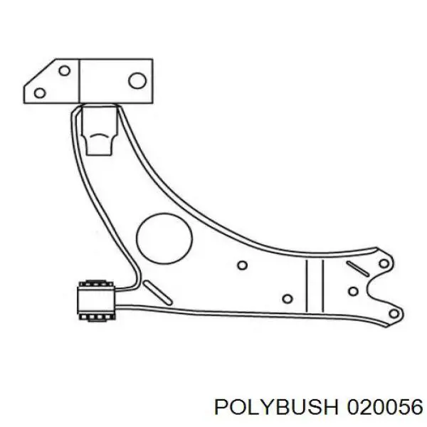 Сайлентблок нижнього важеля передньої підвіски Polybush 020056 ціна, від 7.98 USD