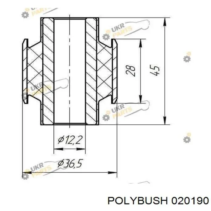 Сайлентблок цапфи задньої Polybush 020190 ціна, від 5.45 USD
