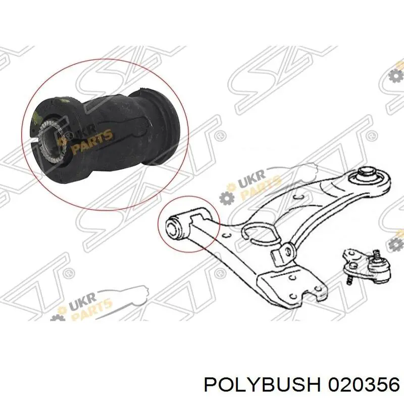 Купити 020356 Polybush Сайлентблок передньої підвіски