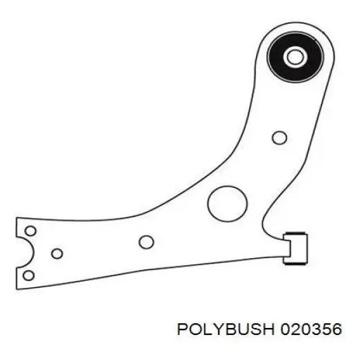 Сайлентблок нижнього важеля передньої підвіски Polybush 020356 ціна, від 5.82 USD