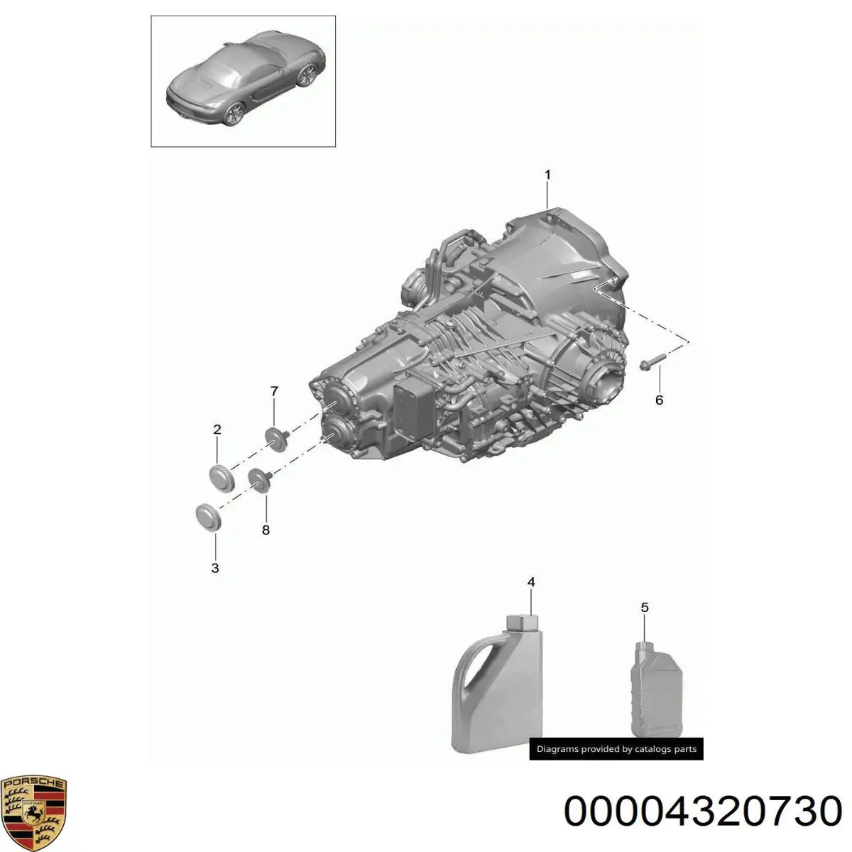 Масло варіатора Porsche 00004320730 ціна, від 21.56 USD