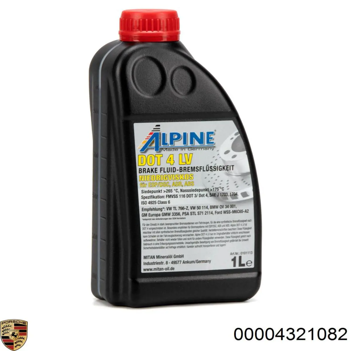 Купити 00004321082 Porsche Рідина гальмівна