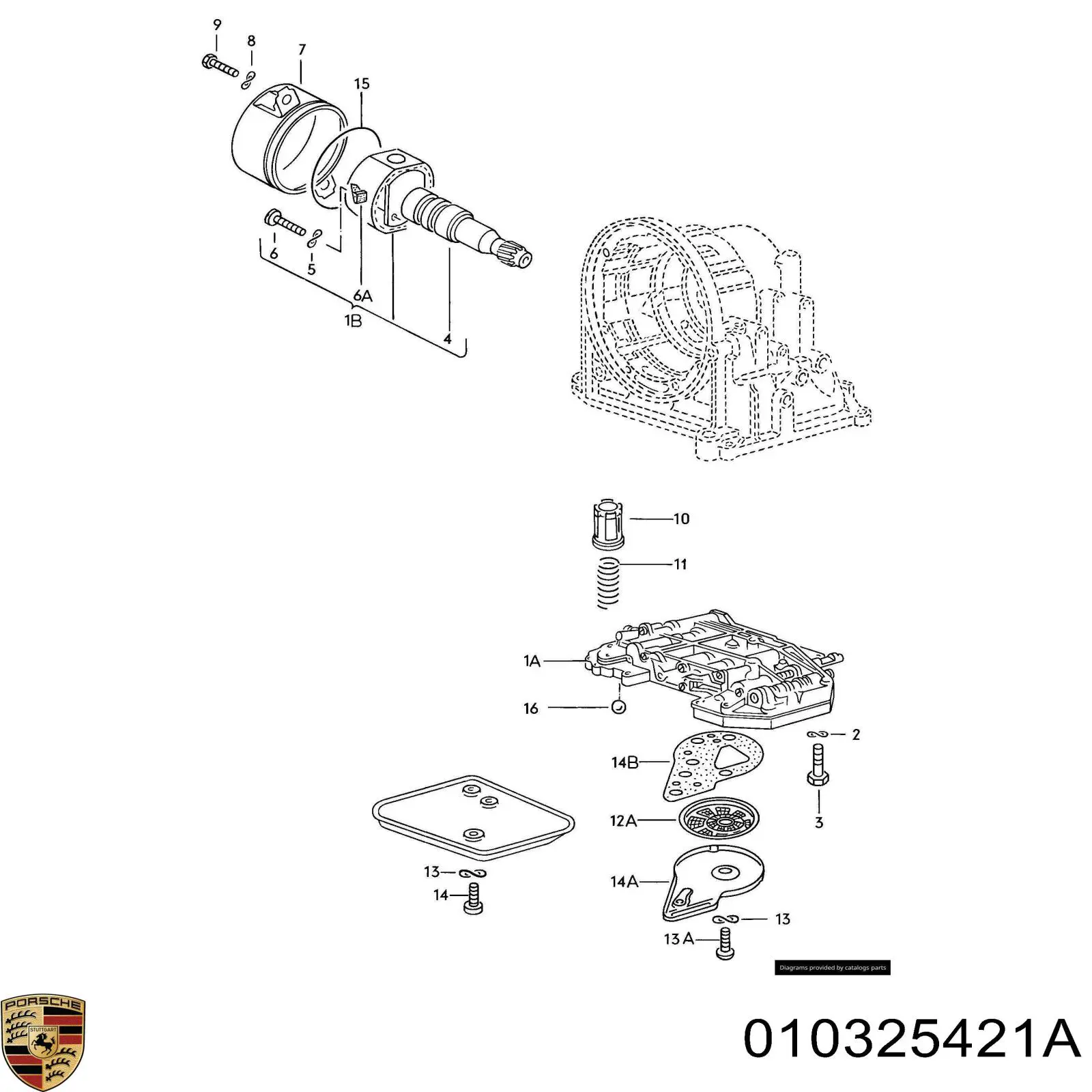 Фільтр коробки автомат Porsche 010325421A ціна, від 11.37 USD