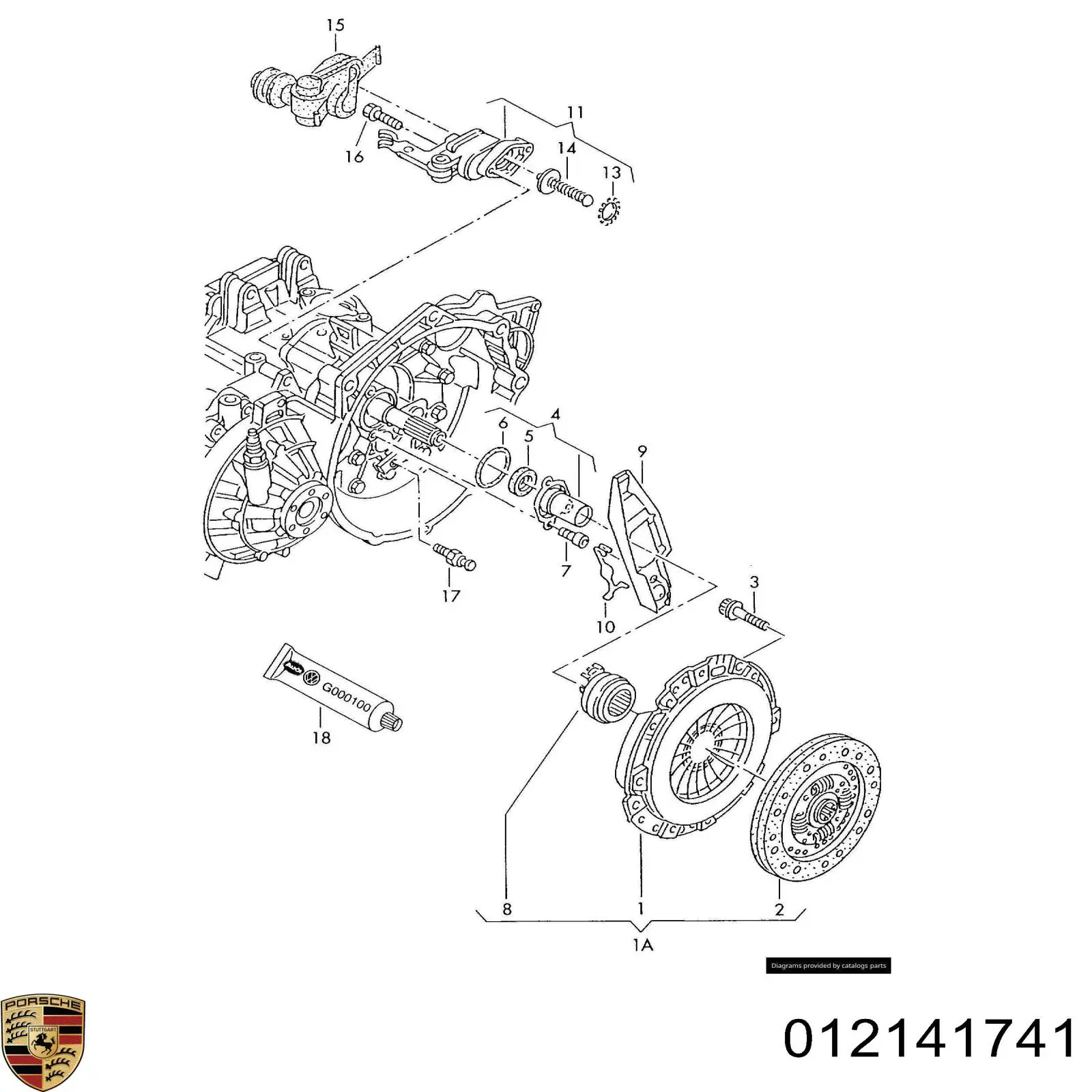 Купити 012141741 Porsche Пружина вилки зчеплення