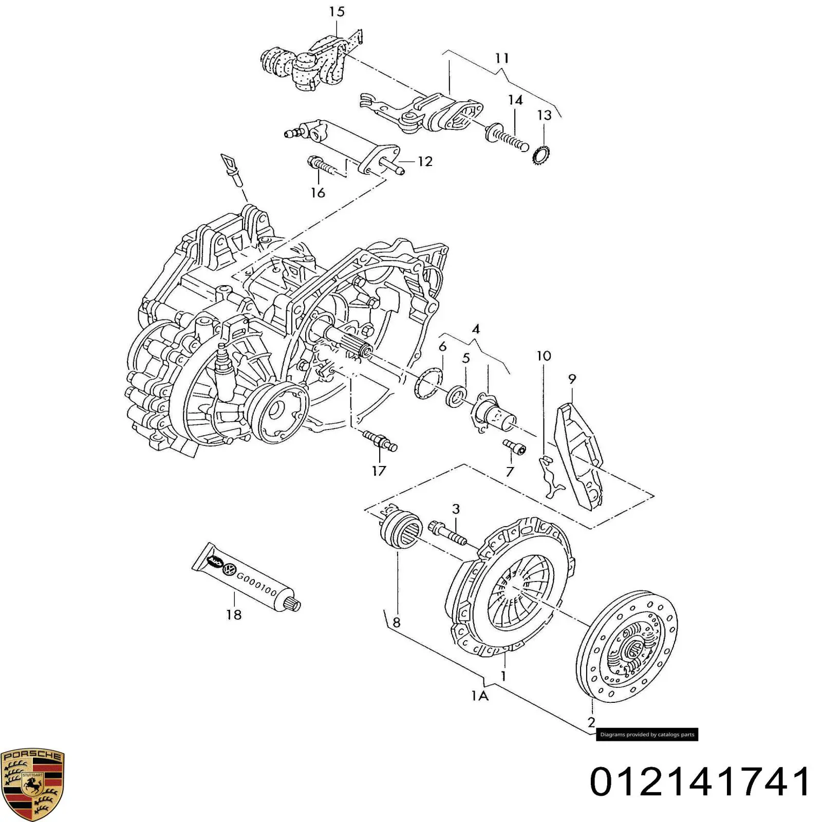 Пружина вилки зчеплення 012141741 Porsche