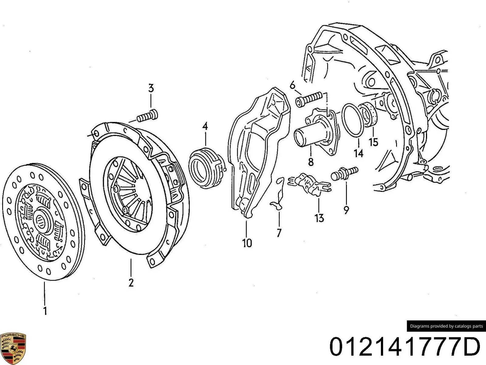 012141777D Porsche Болт кріплення корзини зчеплення