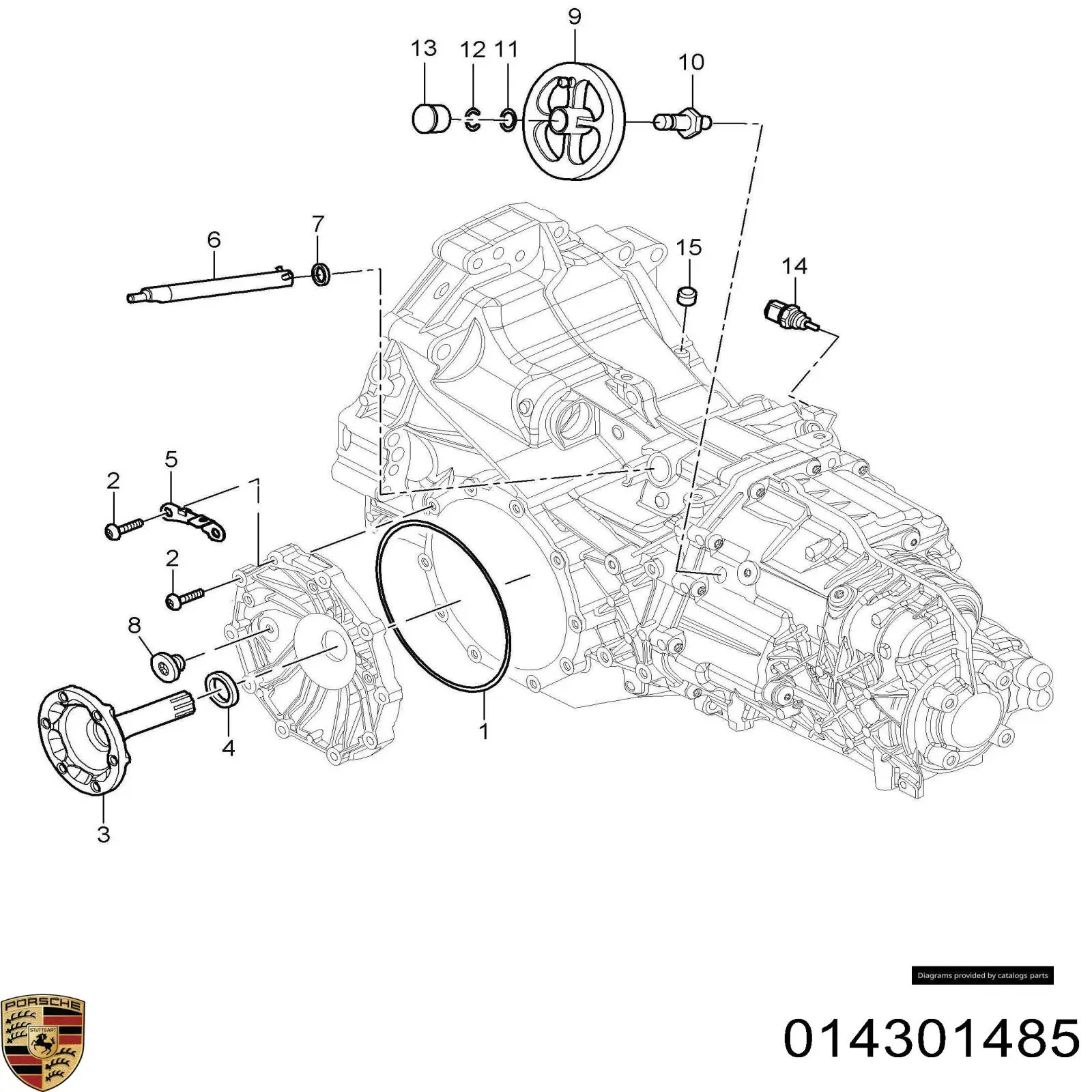 Заглушка задньої кришки КПП 14301485 VAG