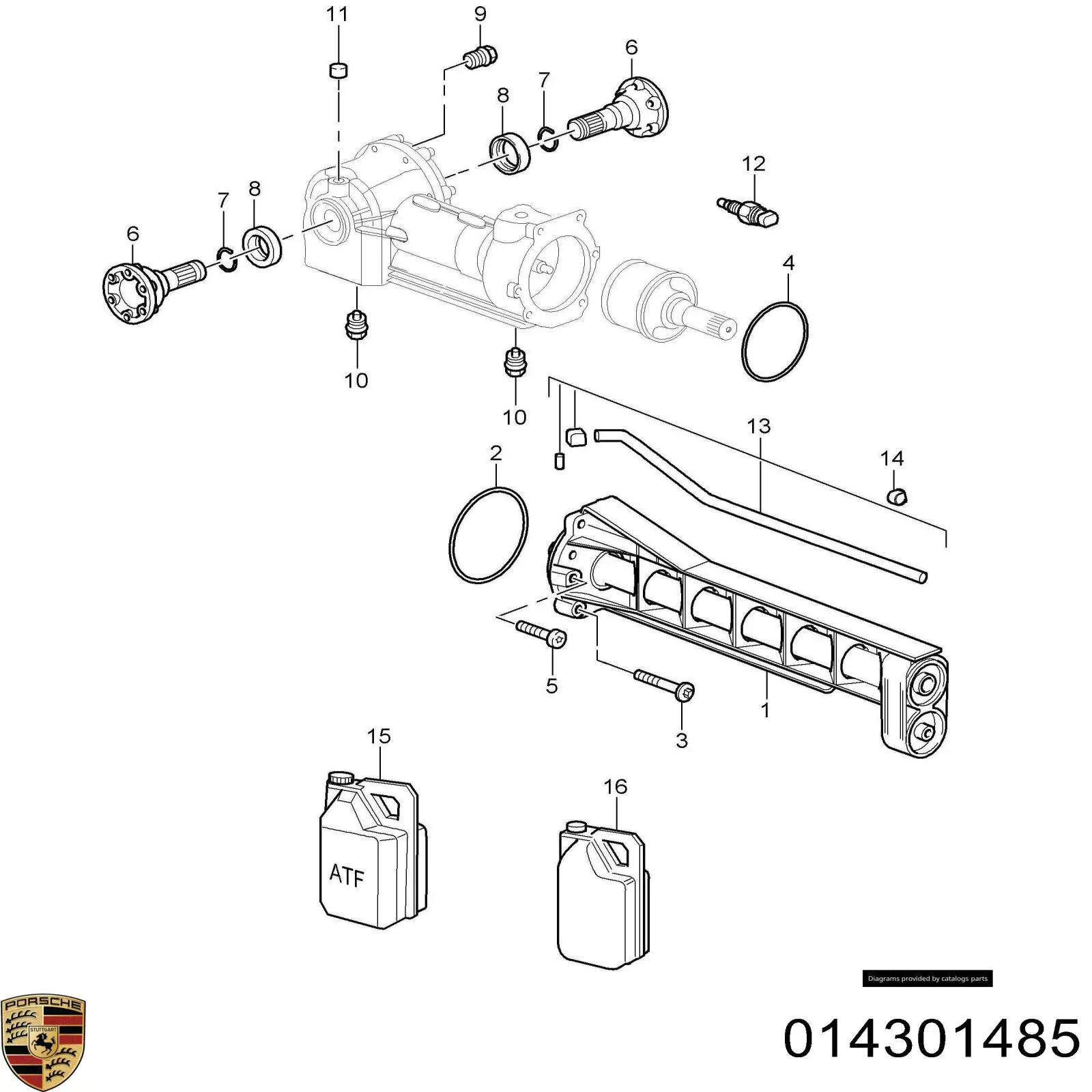 14301485 VAG Заглушка задньої кришки КПП