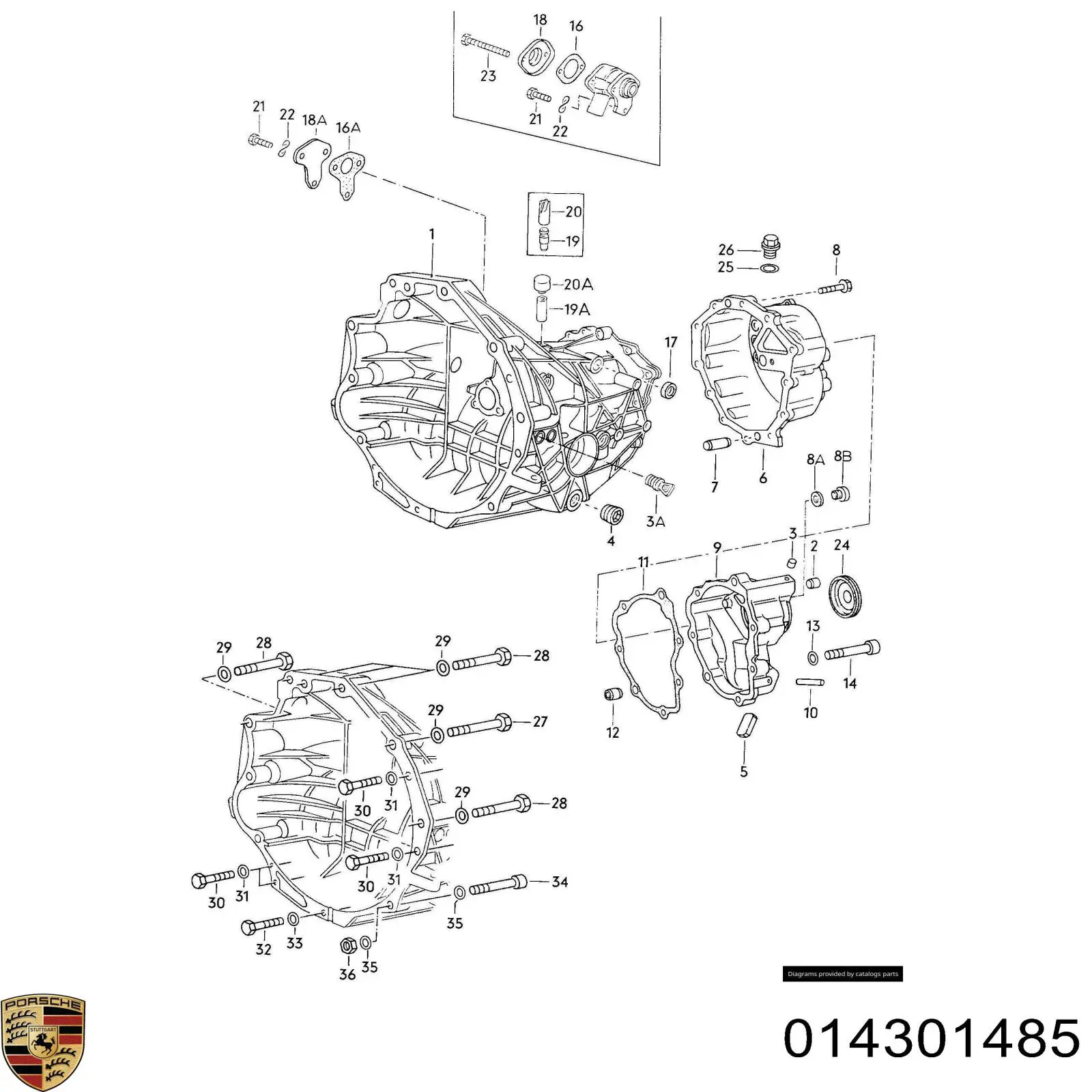 Купити 14301485 VAG Заглушка задньої кришки КПП