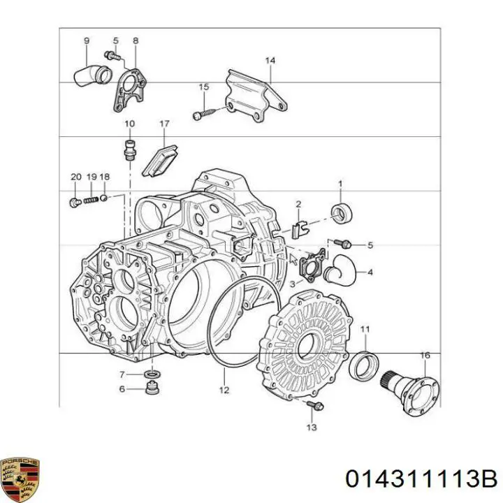 Сальник АКПП/КПП, вхідного/первинного валу 014311113B Porsche