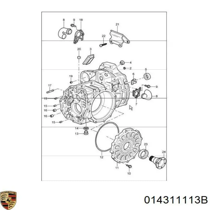 Купити 014311113B Porsche Сальник АКПП/КПП, вхідного/первинного валу