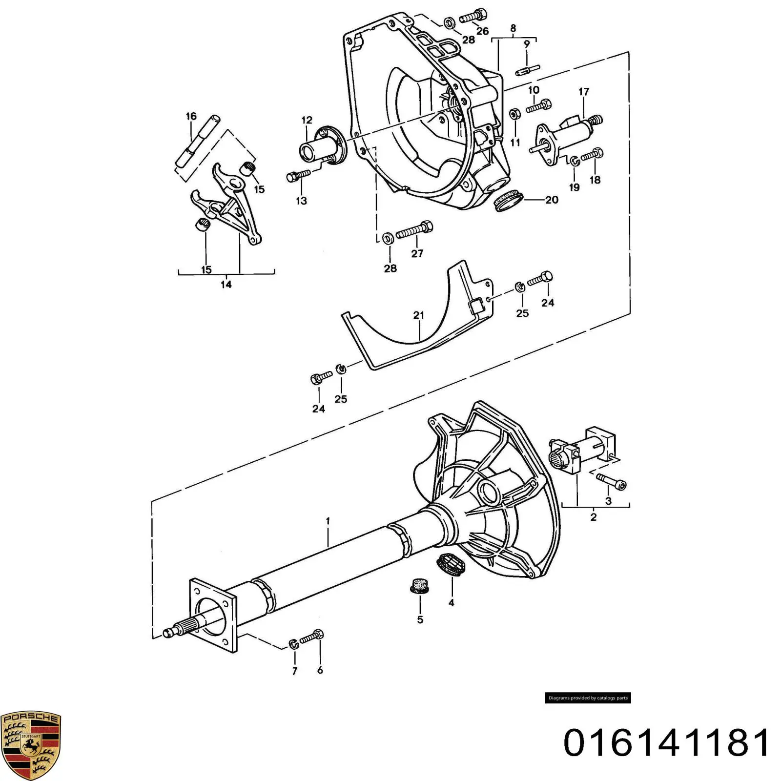 Купити 016141181 Porsche Направляюча первинного валу КПП