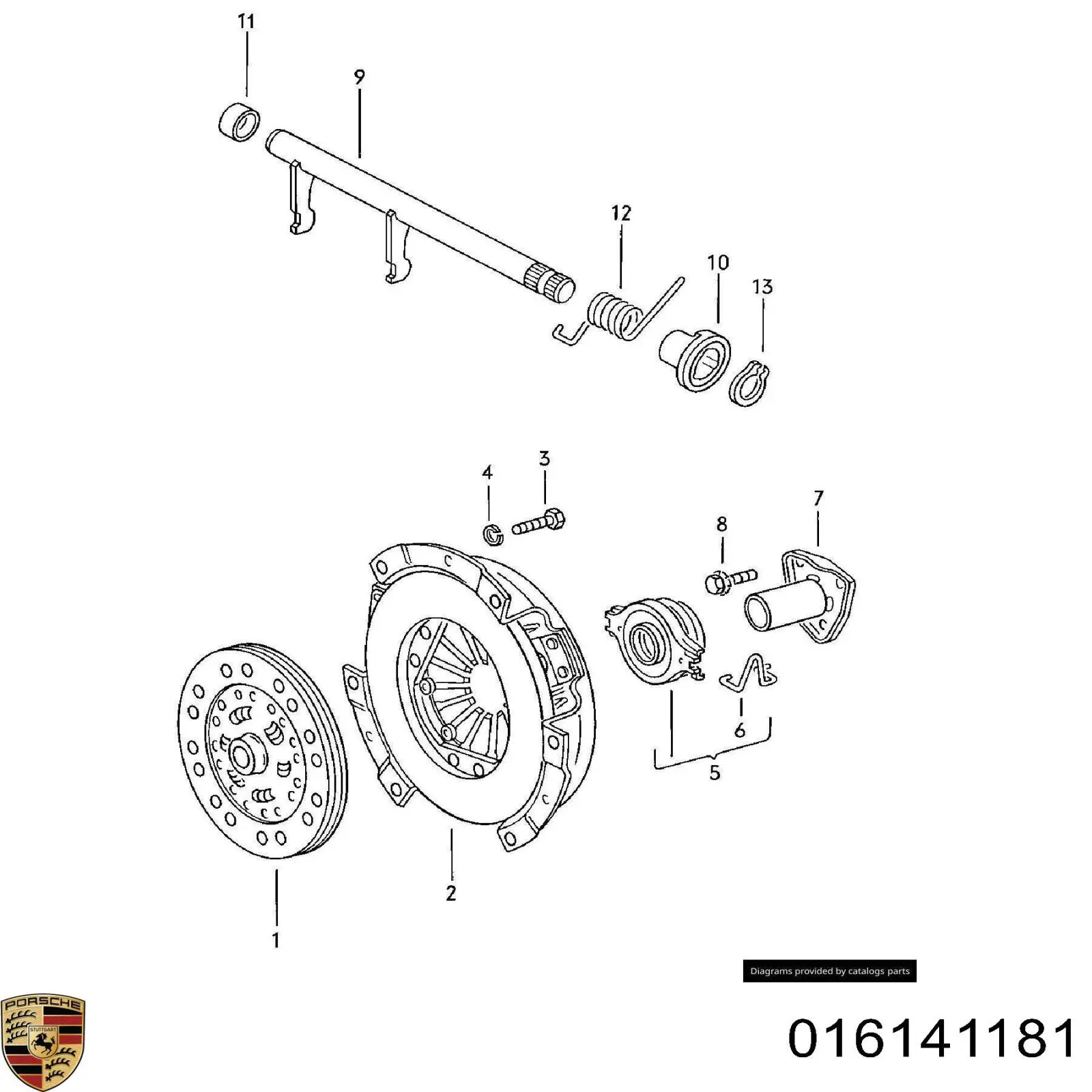 016141181 Porsche направляюча первинного валу кпп