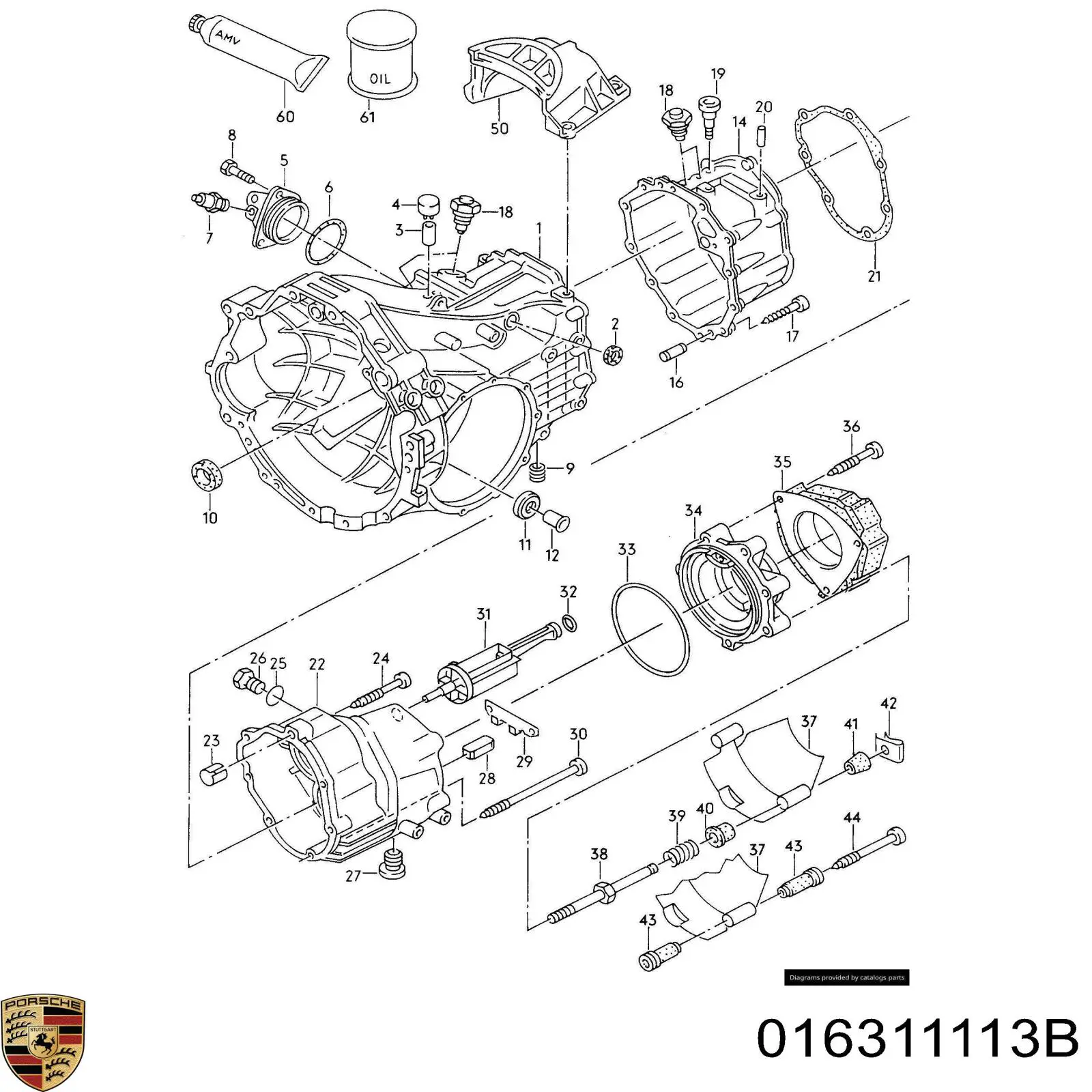 Сальник АКПП/КПП, вхідного/первинного валу 016311113B Porsche