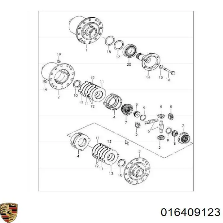 Підшипник маточини Porsche 016409123
